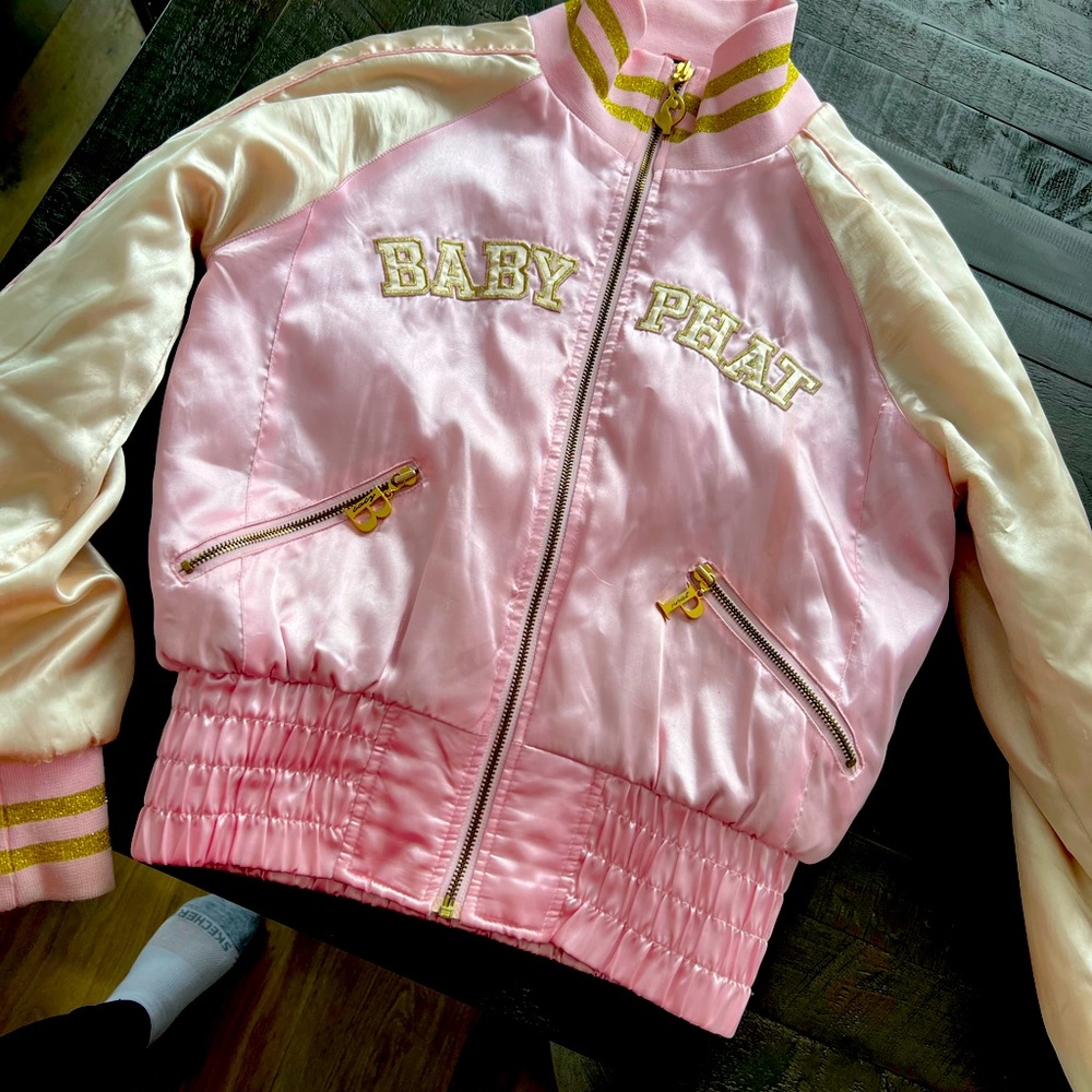Vintage Baby Phat pink bomber jacket